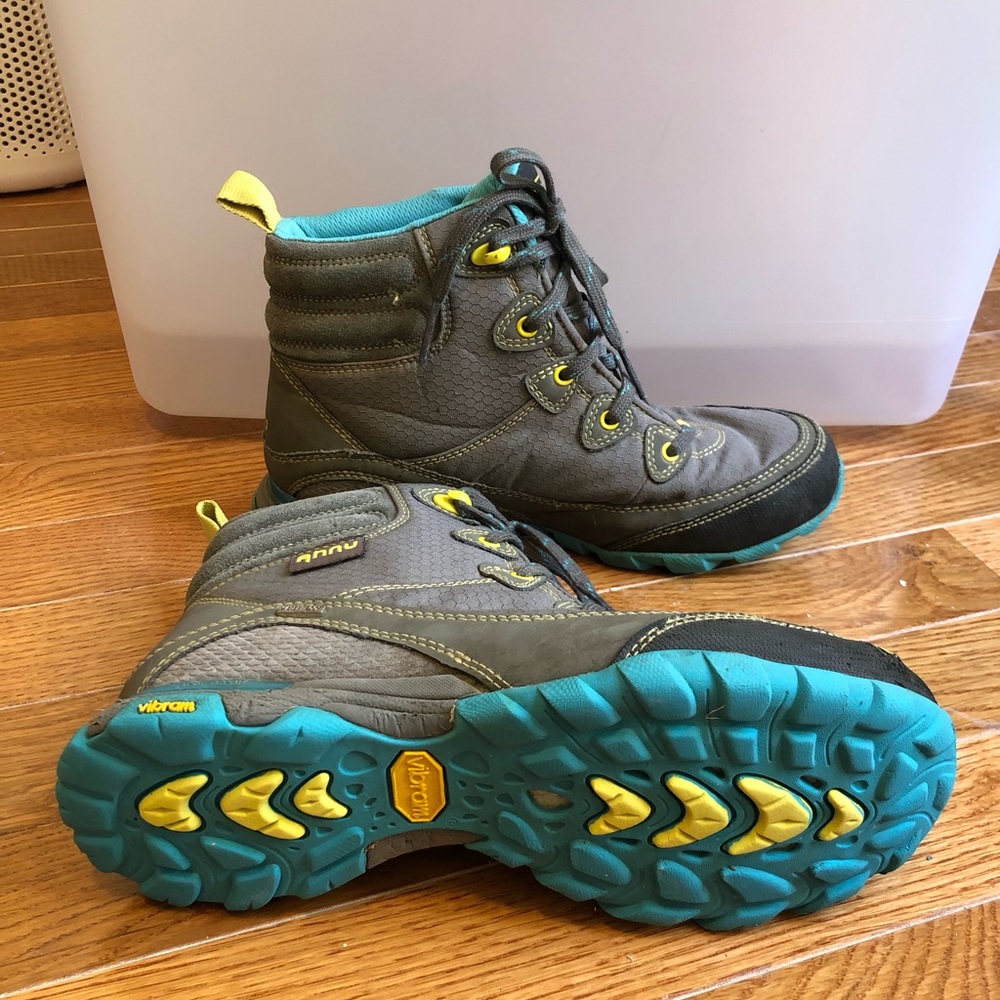 Ahnu Hiking Boots Grey and Blue